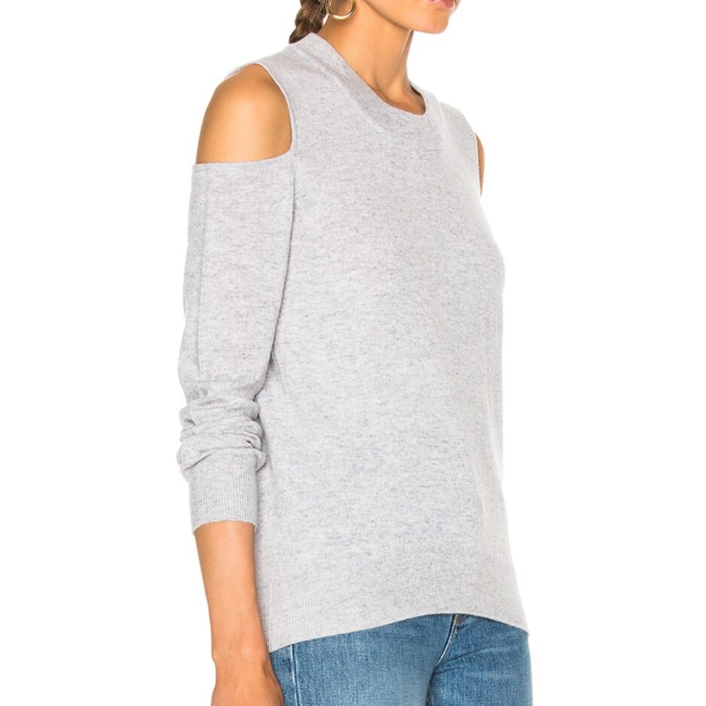 Veronica Beard Central Cold Shoulder 100% Cashmer… - image 4